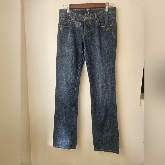 Vintage Armani Exchange-Women's Denim Straight Leg Classic Blue 4 - Picture 1 of 10